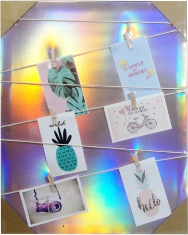 Holografisk fotoramme 40 × 50 cm med snor og klemmer