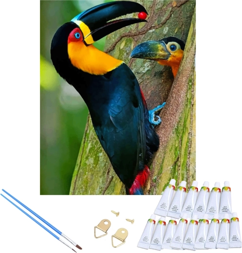 Komplet med opspændt lærred