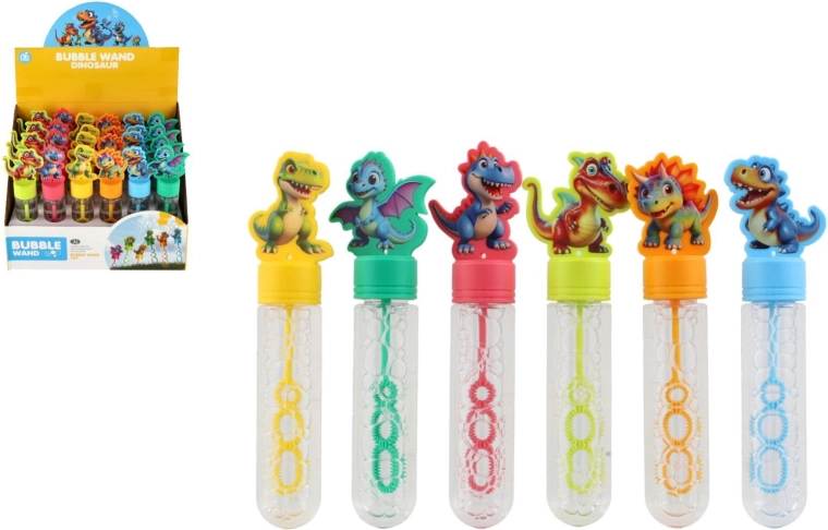 Sæbebobler dinosaur 15 cm (6 varianter) – 24 stk. i displayboks