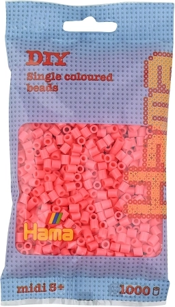 Hama midi strygeperler lyserød 1000 stk.