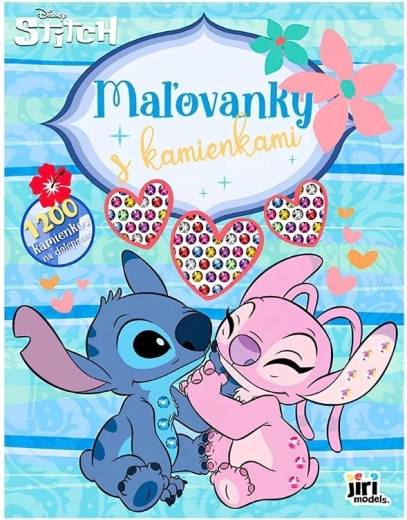 Malebog med sten Lilo & Stitch