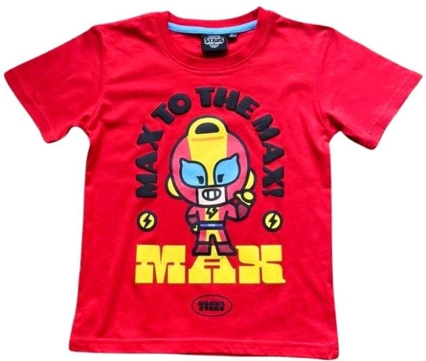 Rød bomulds-T-shirt med Brawl Stars