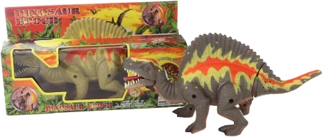Gående dinosaur med lys og lyde, 33 cm