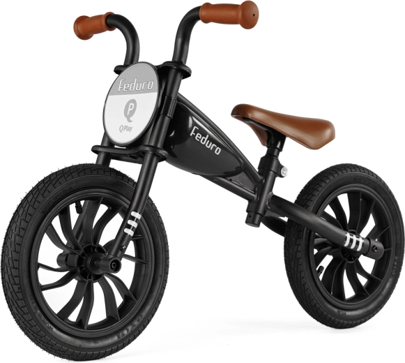 QPlay Feduro sort løbecykel til børn