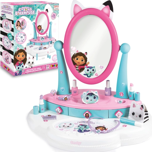 Smoby Gabby’s Dollhouse børgetoiletbord med 12 tilbehørsdele