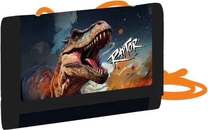 Børnetekstilpung Dino med snor og velcrolukning