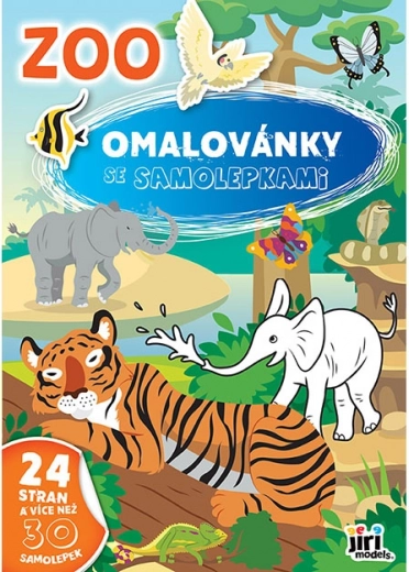 Malebog med klistermærker ZOO