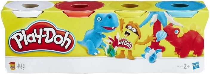 Play-Doh modellervoks i 4 bøtter - 4 stk.
