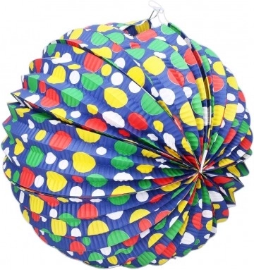 Papirlanterne kugle 30 cm – mix af mønstre