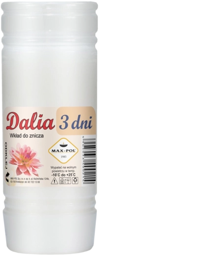 Sæt med 10 parafinneser Dalia 15 cm, brændetid 72 t