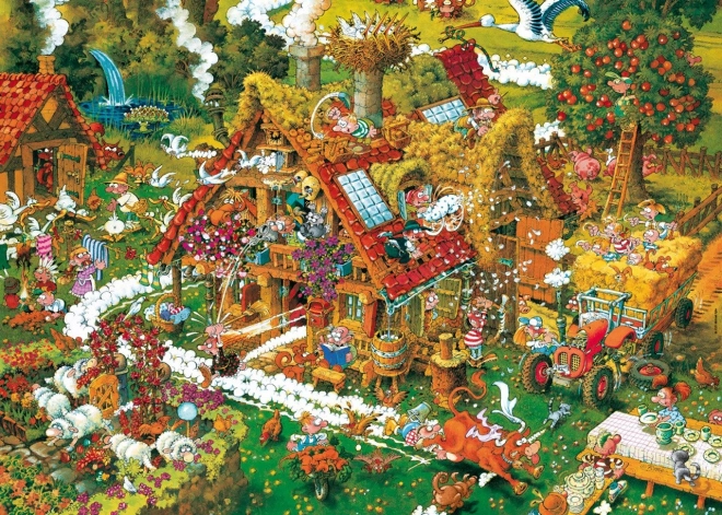 Heye Puzzle Cartoon Classics: Glad Gård 1000 brikker