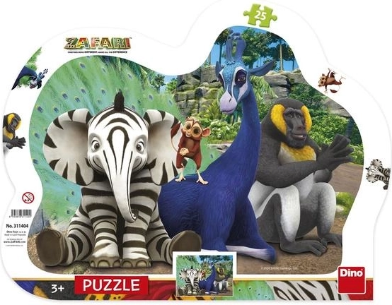 Dino Puzzle Zafari 25 brikker