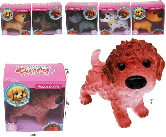 Hundefigur Happy Puppy 10 cm (tilfældig variant)
