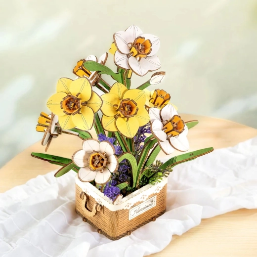 Realistisk 3D-blomsterdekoration, der ikke visner