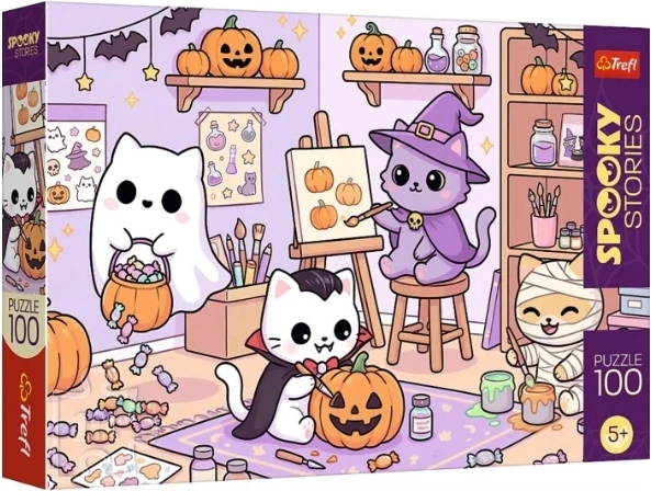 Puzzle med 100 brikker SpookyStories – Mała pracownia magii - 1 stk.