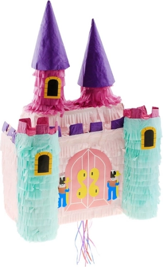 Prinsesseslot-piñata med træksnore