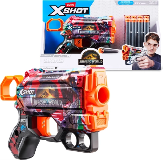 X-Shot Jurassic World Menace med 8 pile