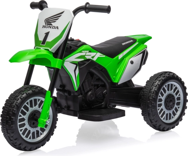 Elektrisk børnemotorcykel Milly Mally Honda CRF 450R grøn (trehjulet)