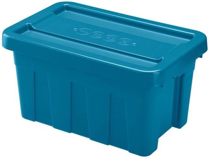 Plast opbevaringsboks med låg 20 l HEIDRUN