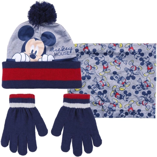 Sæt med hue, halsedisse og handsker Mickey