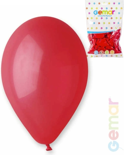 Pastelfarvet latexballon Gemar rød 26 cm - 1 stk.