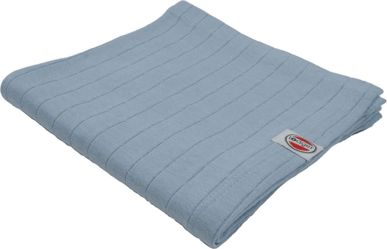 Lodger swaddler i økologisk bomuld Solid blue fogg 70 × 70 cm - 1 stk.