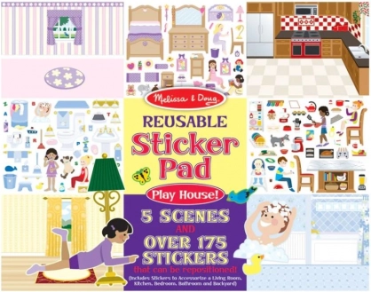 Genanvendelige klistermærkesæt 'Leg Hus' Melissa & Doug