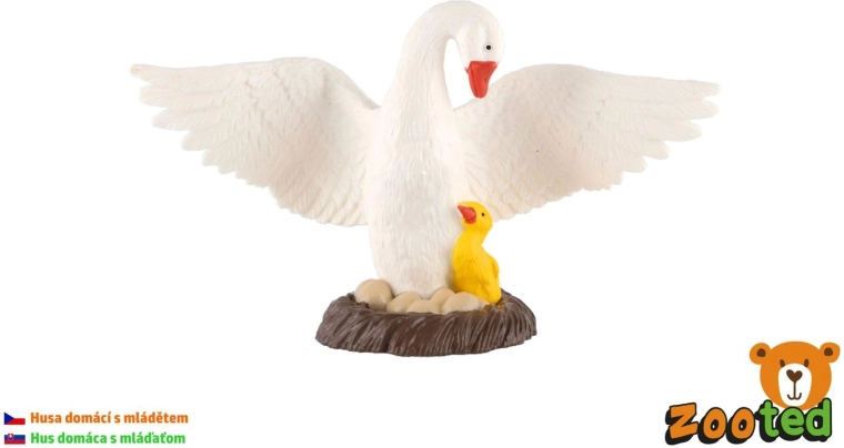 Figur af tamgås med unge