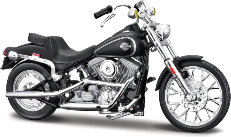 Maisto HD motorcykel 1984 FXST Softail matsort 1:18