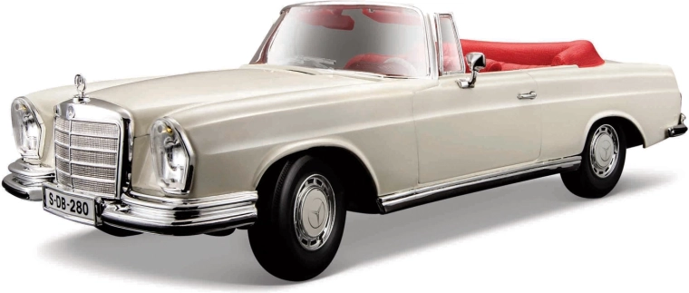 Maisto Mercedes-Benz 280SE cabrio cremefarvet model 1:18