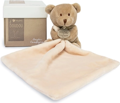 Doudou gavesæt – bamse med krammeklud 10 cm