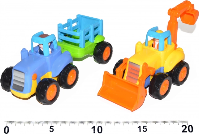 Traktor eller gravko med svinghjul 16 cm