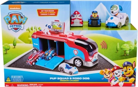 Paw Patrol Mission Cruiser med biler og robothund