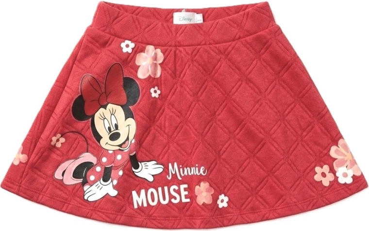 Minnie-børnenederdel i hindbærrød