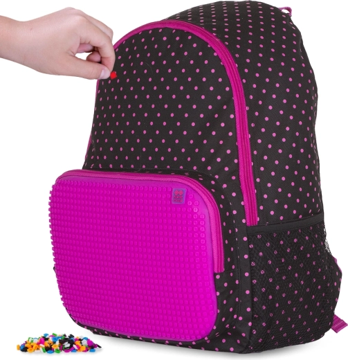Pixie crew fritidsrygsæk sort med fuchsia prikker