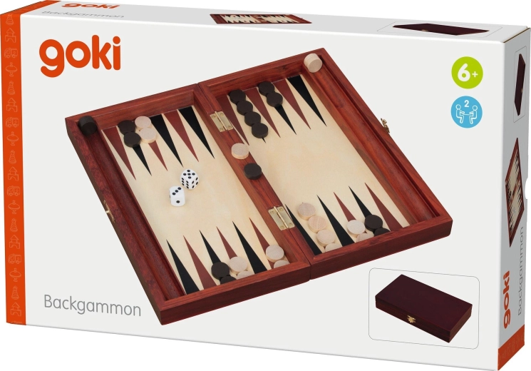 Klassisk backgammon i træudgave
