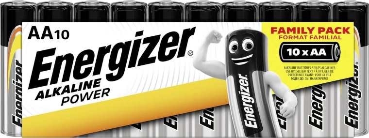 Energizer alkaliske batterier AA LR6 Family Pack 10 stk.