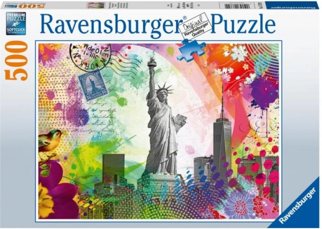 Postkort fra New York – puslespil 500 brikker Ravensburger