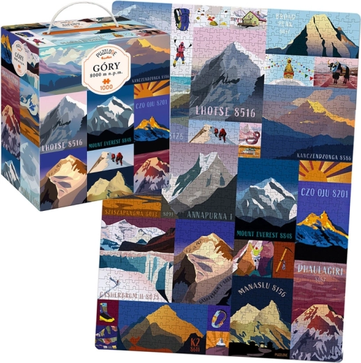 CzuCzu Puzzlove-puslespil Bjerge 8000 m.o.h. 1000 brikker