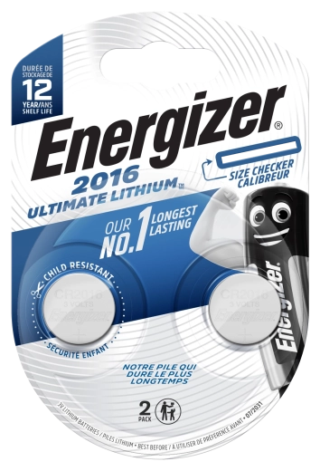 Energizer Ultimate Lithium CR2016 knapcellebatterier 2 stk.