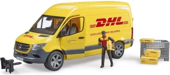 Bruder Mercedes-Benz Sprinter DHL med chauffør og tilbehør