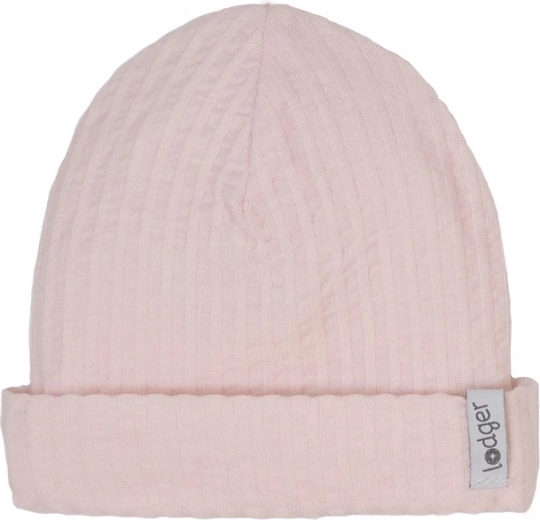Lodger bomuldshue Beanie Seersucker tan 0–6 måneder