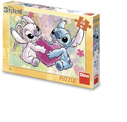 Dino-puslespil Stitch Love Story, 24 brikker