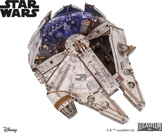 Ugears 3D mekanisk træbyggesæt Star Wars Millennium Falcon
