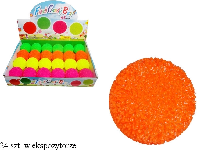 Lysende gummibold med ujævn overflade