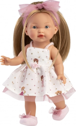 Realistisk dukke Llorens Valeria med fuld vinylkrop - 28 cm