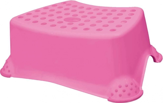 Skammel til WC og vask Little Duck mørkerosa