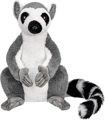 Plyslemur siddende 20 cm
