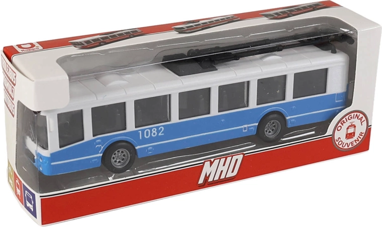 Typisk udseende for en trolleybus i byen