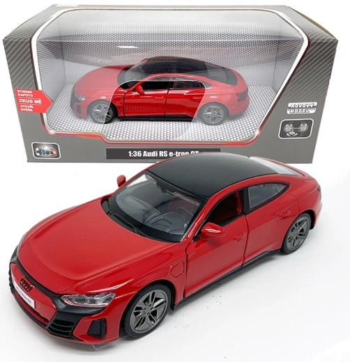 Metalbil i skala 1:36 Audi RS e-tron GT med lys og lyd